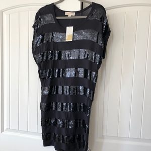 Michael Kors Dark Navy Sequined Night Out Dress